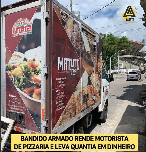 BANDIDO ARMADO RENDE E ROUBA UM  MOTORISTA DE UMA PIZZARIA DE CAMPO GRANDE