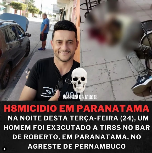 H8micídio em Paranatama na noite desta terça (24)