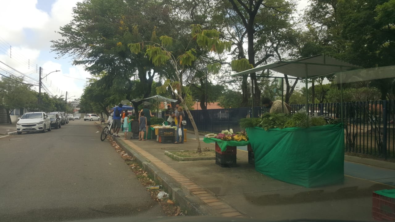 NESTA MANHÃ, A PRAÇA DO HIPÓDROMO AMANHECEU COM MAIS UMA FEIRA DE PRODUTOS ORGÂNICOS